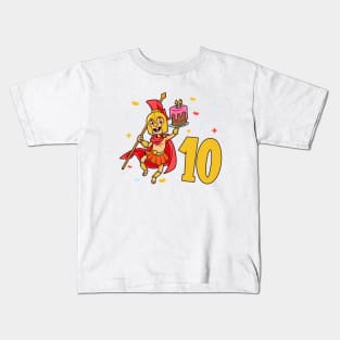 I am 10 with Spartan - kids birthday 10 years old Kids T-Shirt